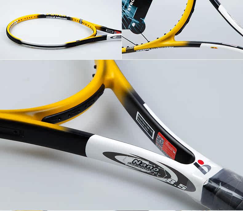 正品 台湾bonny 波力网球拍 大拍面 纳米全碳素 初学者男女