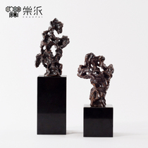 Neoclassical ceramic Taihu stone rockery decoration interior furniture porch study Boku shelf Zen craft ornaments