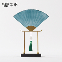 The office of the shelf fan decoration style sector process decorations model fan antique furnishings