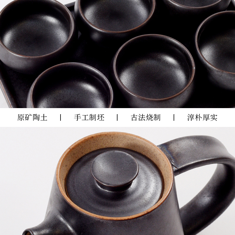 The New Chinese zen fine ceramic kung fu tea set furnishing articles example room teahouse tea table surface decoration art