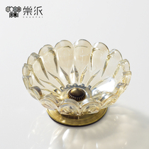 Creative modern brown glass ashtray furnishings living room coffee table ashtray ornaments dining table light luxury decorations