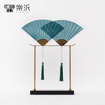 Zen Chinese fan shape ornaments creative Bogou frame acrylic crafts light luxury sales department soft decorations