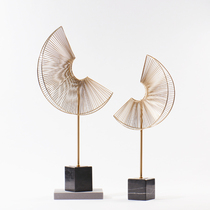 European-style metal geometric porch ornaments modern model room living room Iron soft office end view accessories