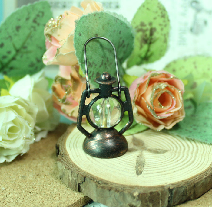 zakka小道具 红铜色玩具油灯 拍照摆件 小配件 可儿芭比配件