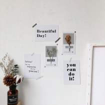 ins small fresh dried flower card Nordic style literary and artistic simple creative English alphabet wall decoration sticker Wall sticker