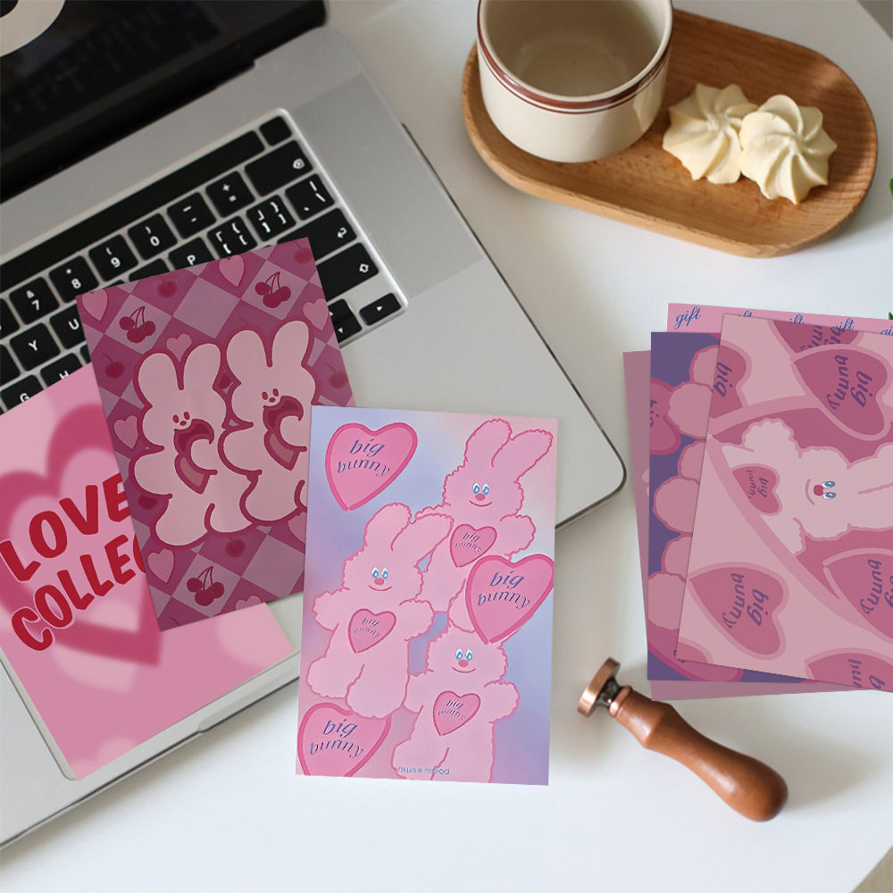 ins韩风可爱小熊卡片房间宿舍墙面装饰贴纸手绘卡通插画墙贴贴画