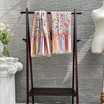 (Wei Nan WEINAN)Kashmiri cashmere handmade Carney shawl scarf Collection grade white velvet