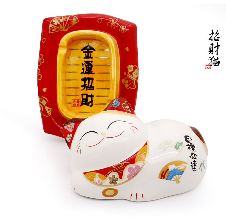 Creative move artistic authenticity plutus cat ceramic ashtray husband boyfriend boys Tanabata valentine gift