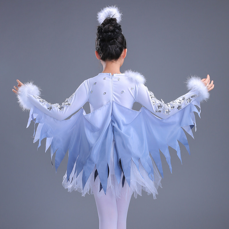 小荷风采六一儿童鸟鸟鸟舞蹈表演服新款小白鸟动物服装小鸟演出服