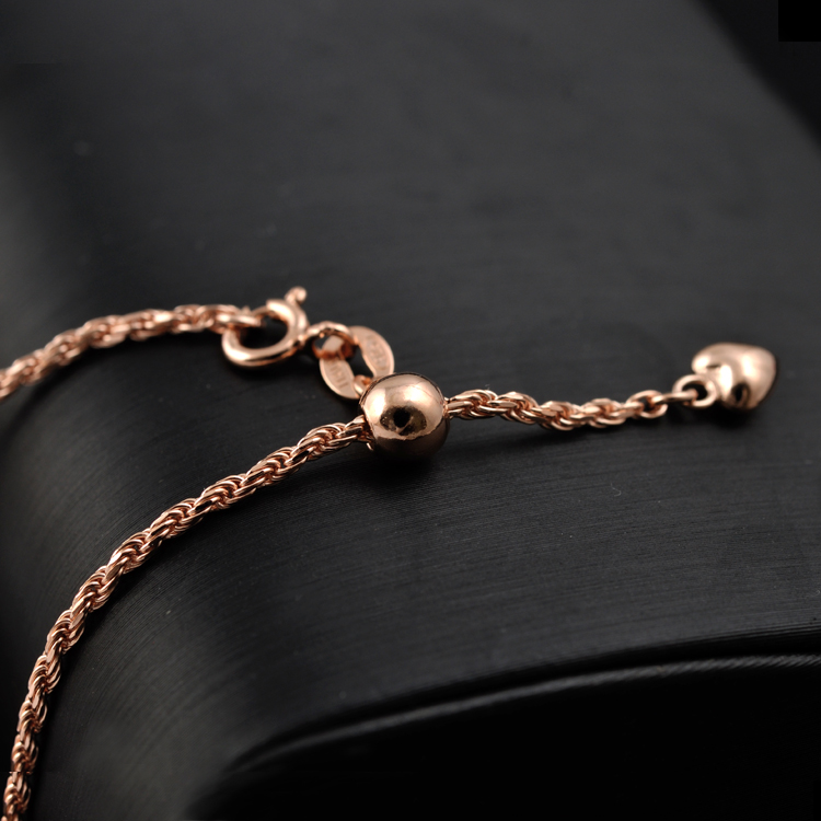 桃心款调节项链 意大利s925银项链 女可调节伸缩项链裸链单链长链