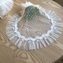 (New Jingjie) Customized new high quality white romantic lace mat coffee table TV cabinet bedside cabinet flower mat