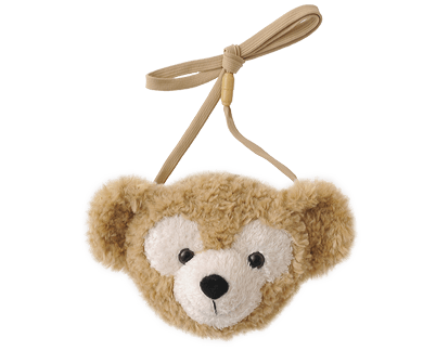 日本 达菲熊duffy雪莉玫shelliemay毛绒公仔斜背包斜挎包零钱包_不