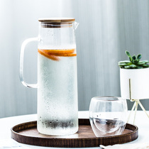 Japan-style large capacity Nordic cold water kettle with lid thickened glass cool kettle mug suit Home to put hot water