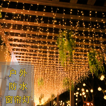 LED small colorful lights Flashing lights string lights starry sky lights Outdoor icicle lights Waterproof household bedroom decoration curtain lights
