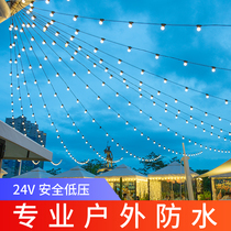 LED colorful lights flash light string lights starry outdoor small light bulbs Household outdoor solar garden decoration hanging light string