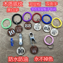 Upgrade with double double sided waterproof never off color high-end sauna bathing number plate restaurant Spicy Hot take the number plate