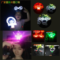 Acrylic luminous headband custom-made flash hairpin LDE fluorescent stick custom-made brand star birthday party