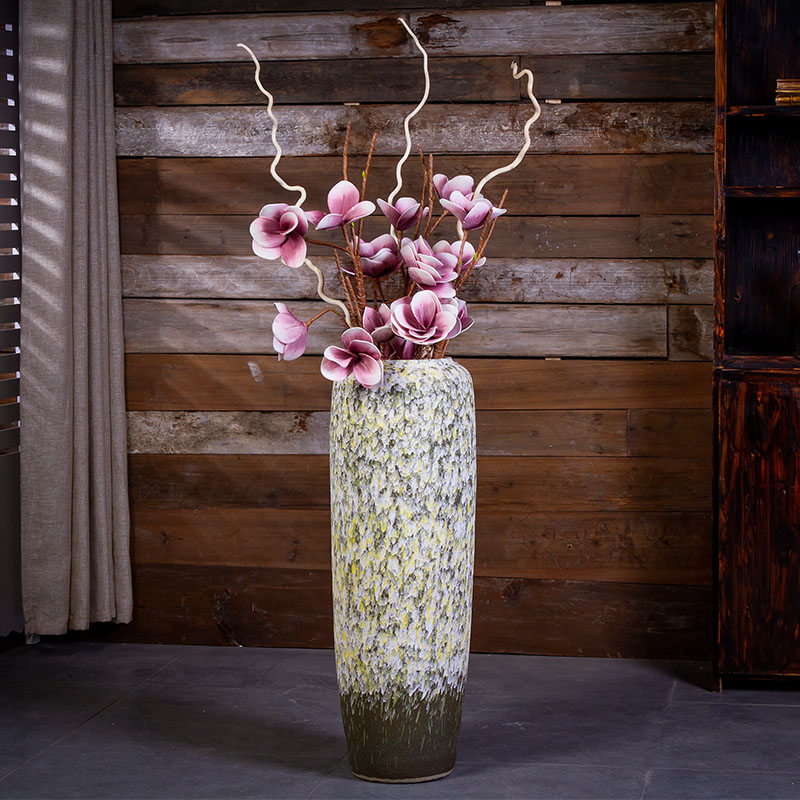 Jingdezhen ceramic vase landed coarse pottery furnishing articles dried flower arranging flowers restore ancient ways contracted sitting room hotel decoration decoration