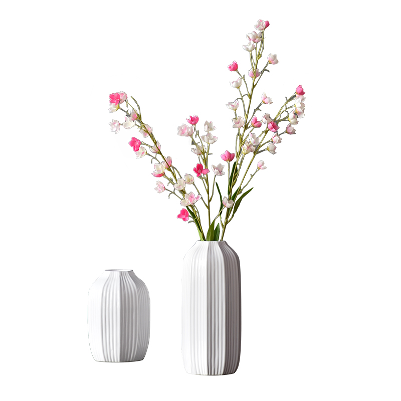 Ceramic vase mesa place to live in a home sitting room the dried flowers, flower arranging I and contracted creative vertical stripes porcelain