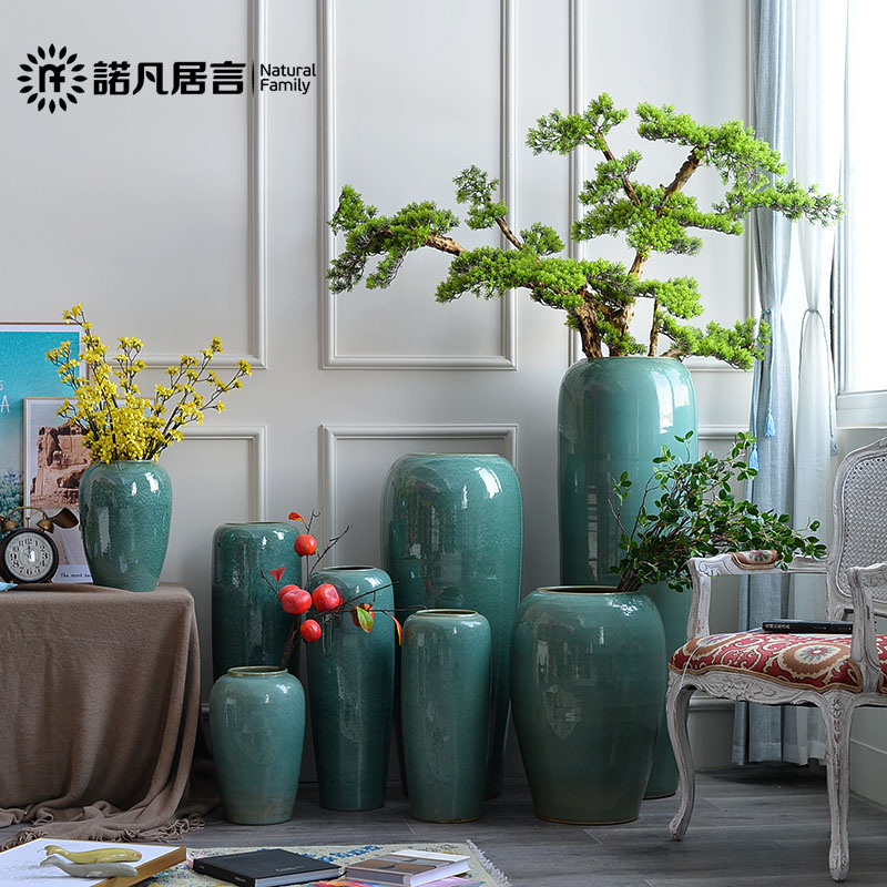 Ceramic vase of large sitting room place flower arranging dried flower hotel villa covers glaze up creative decoration decoration