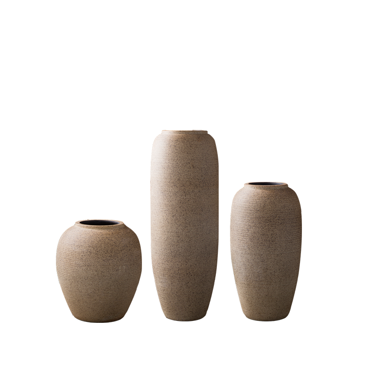 Large coarse pottery vases, ceramic hotel villa clubhouse sitting room ground flower arranging furnishing articles contracted fashion decoration decoration