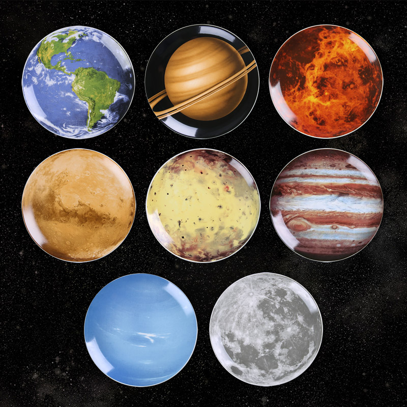 Nordic space universe series planet decoration plate of a planet hanging dish creative ceramic wall act the role of mural decoration plate