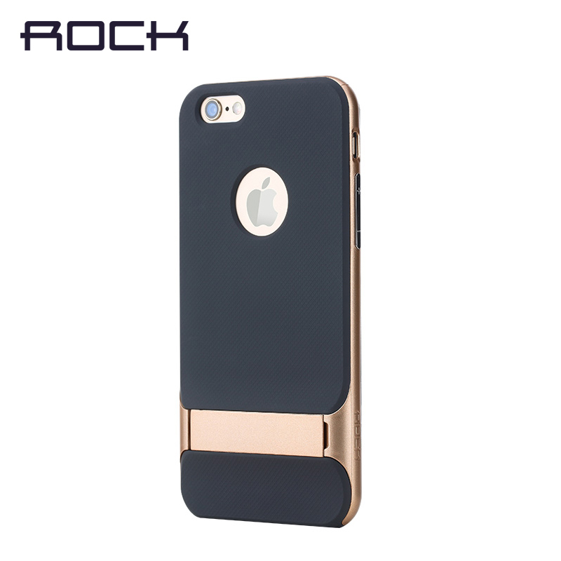 ROCK iPhone6手机壳4.7防摔苹果6s保护套创意支架玫瑰金潮女新款产品展示图4