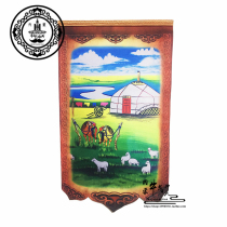 Mongolian felt painting Inner Mongolia characteristic decorations Mongolian handicrafts Hanging paintings Yurt restaurant decorative paintings Hot painting
