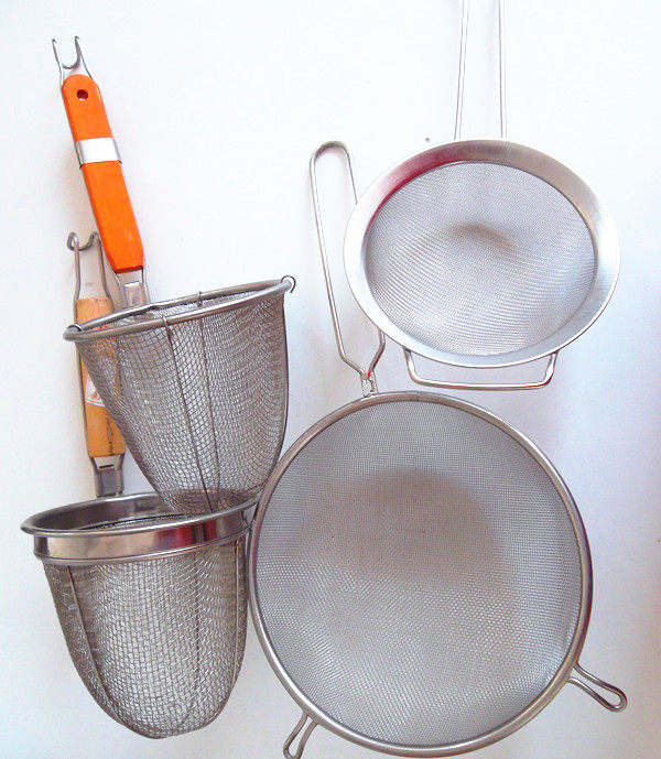 网状不锈钢漏勺 米线漏 面条捞篱 麻辣烫漏勺 粉篱冲孔漏网 包邮