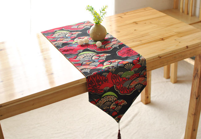 日式棉麻桌旗 出口日本 茶旗 和风 厂家直销 接受定制