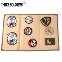 Military fan style Velcro sticker cloth armband storage display patch tactical decoration hanging cloth