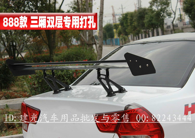 Xe tail phổ sedan hatchback miễn phí đấm tất cả các hợp kim nhôm khoan miễn phí clip loại sửa đổi đuôi wing