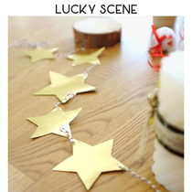 (Auspicious props) golden stars decorated sequins colorful flags pull flowers childrens company annual meeting party arrangement