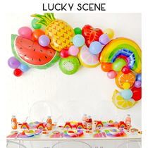 30 inch fruit doughnut aluminum film balloon lovely dessert ice cream pineapple birthday party
