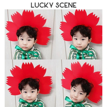 (Auspicious props) childrens sunflower headgear birthday party photo props cute holiday decorative hair hoop