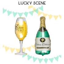 36 inch champagne bottle aluminum film balloon proposal for birthday party festival decoration