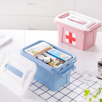 Plastic medicine box medical first aid box storage box finishing box household portable storage box storage box