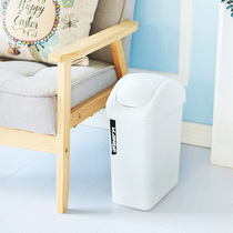 Export European creative fashion rocking cover rectangular household trash bin thickened bathroom living room package