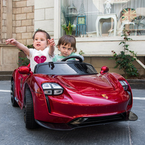 Childrens car Electric car four-wheel drive four-wheel two-seat baby can sit on the toy remote control child baby battery stroller