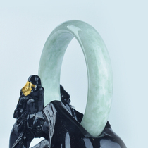 Natural Guizhou jade emerald jade bracelet Female floating blue flower jade bracelet Female Waxy jewelry gift bracelet