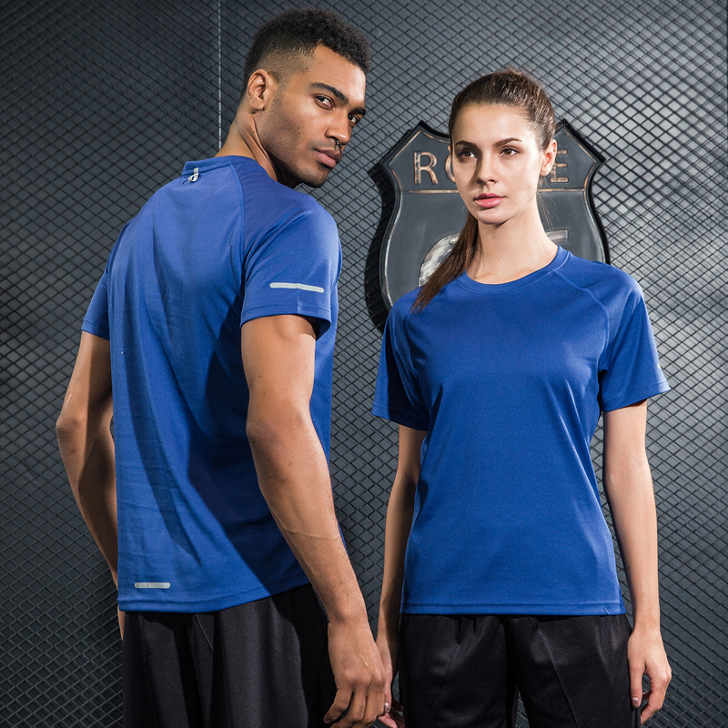 健身短袖男女宽松速干衣运动跑步t恤圆领透气篮球训练健身服上衣_4