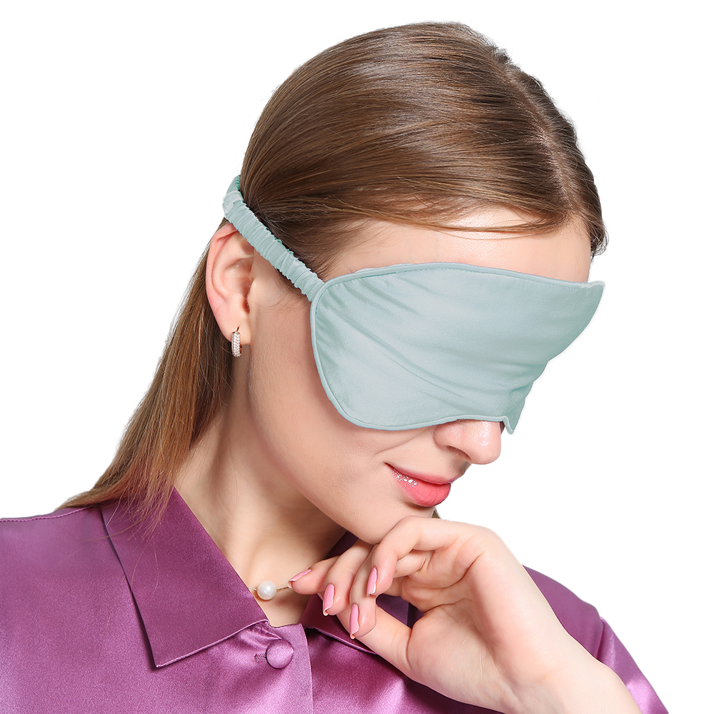 lilysilk双面真丝眼罩天然桑蚕丝睡眠遮光透气男女通用眼罩护眼罩