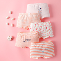 3 girls underwear cotton boxer 6 children boxer cotton middle-aged baby 12-year-old shorts head summer thin