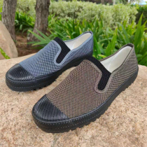 New old Beijing mens leisure cloth shoes worksite work RLO low help a foot pedal construction farmland rutai rubber shoes