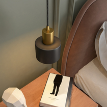 Bedroom bedside chandelier Nordic modern simple minimalist light luxury personality creative Net red single-head dining hall lamp hanging