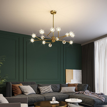 Light luxury living room chandelier Nordic modern minimalist bedroom dining room lamp creative personality branch crystal glass LED lamp