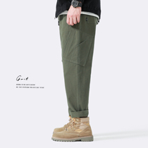 GWIT heavy high density twill Spring and Autumn New American casual trend small feet straight trousers overalls men