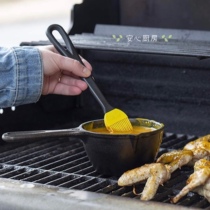 American Made Lodge Cast Iron Butter Pan Milk Pan Hot Oil Mini Pan Sauce Pan Outdoor Camping Silicone Brush