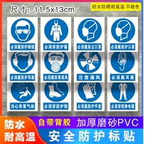 Must wear dustproof mouth protective gloves protective glasses protective shoes cover wear earplugs noise warning signs