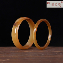 Natural Plateau Yak Horn Bracelet Bracelet Bracelet Thick and Thick Men and Women Couple Ethnic Style Health Massage